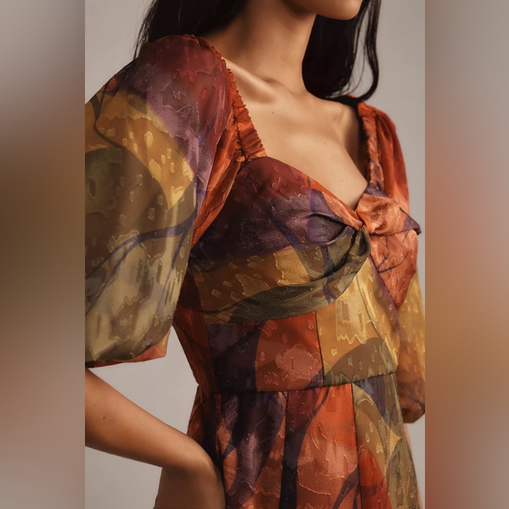 Function & Fringe Edit | Anthropologie Satin Chiffon Max Dress - Picture 4 of 5